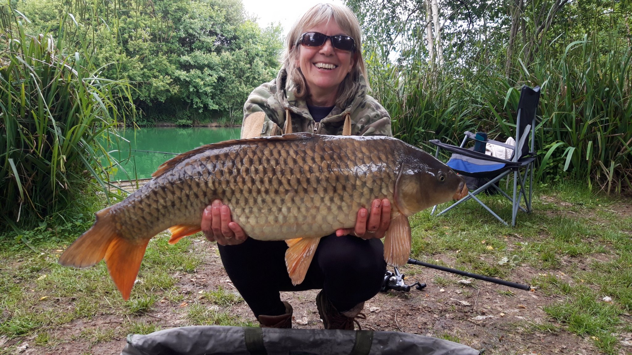 CANE POLE Common Carp Fishing 